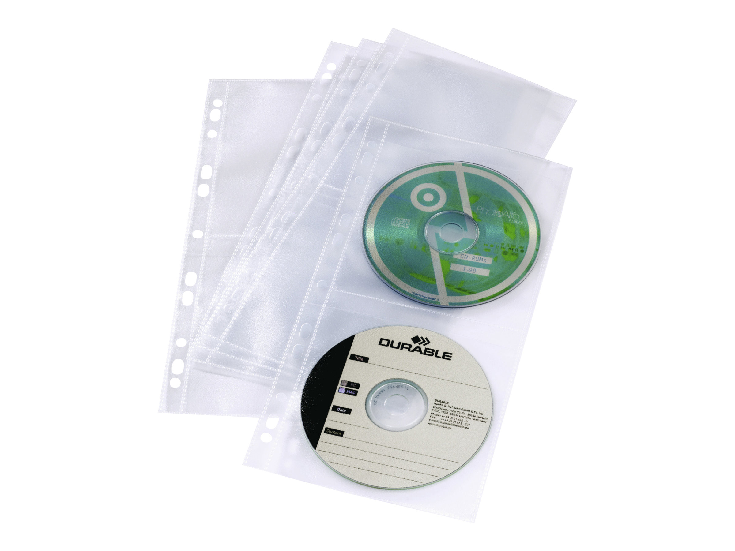 DURABLE | CD/DVD COVER LIGHT S 5 Stück transparent