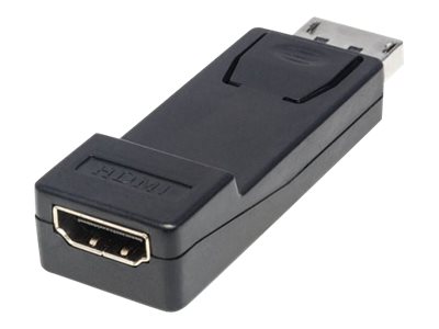 Manhattan DisplayPort 1.1 to HDMI Adapter, 1080p@60Hz, Male to Female, Black, DP With Latch, Passive, Three Year Warranty, Polybag - Video- / Audio-Adapter - DisplayPort (M)