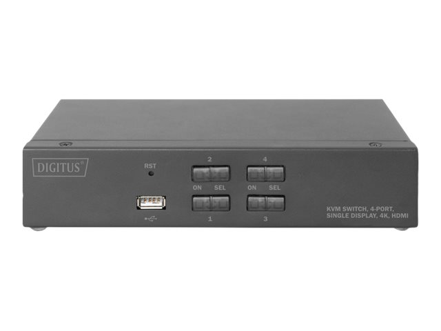 DIGITUS | KVM Switch, 4-Port, Single-Display, 4K, HDMI