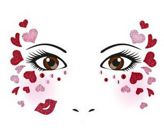 HERMA Face Art Sticker - Pink - Rot - 1 Stück(e)