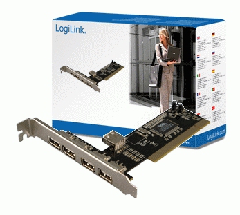 LogiLink PCI Card USB 2.0 4+1 Port - USB-Adapter