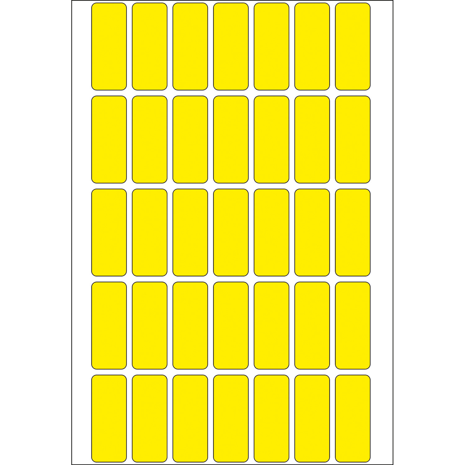 HERMA Permanenter Klebstoff - Gelb - 12 x 30 mm 1120 Etikett(en) (32 Bogen x 35)