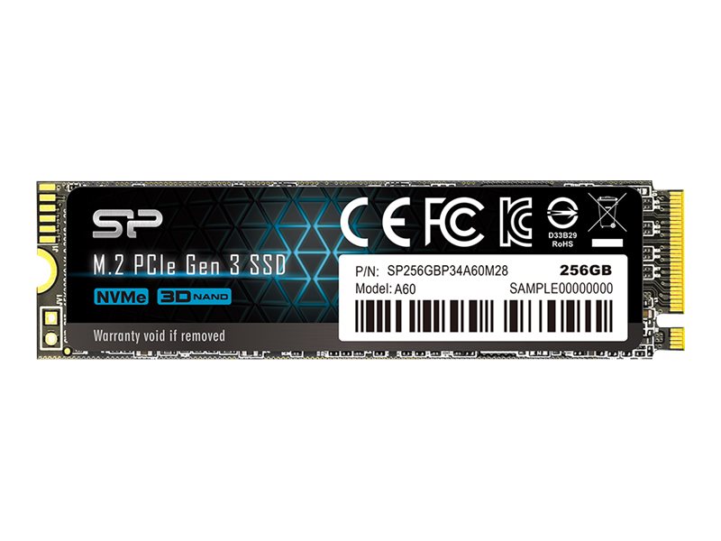 Silicon Power P34A60 - 256 GB SSD - intern - M.2 2280 - PCI Express 3.0 x4 (NVMe)