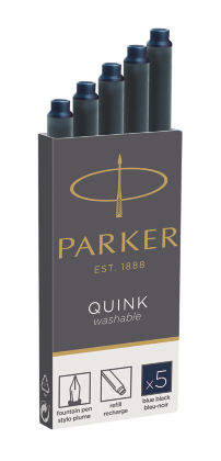 Parker | QUINK Tintenpatronen Schwarz-Blau | in einer Schachtel (5) 
