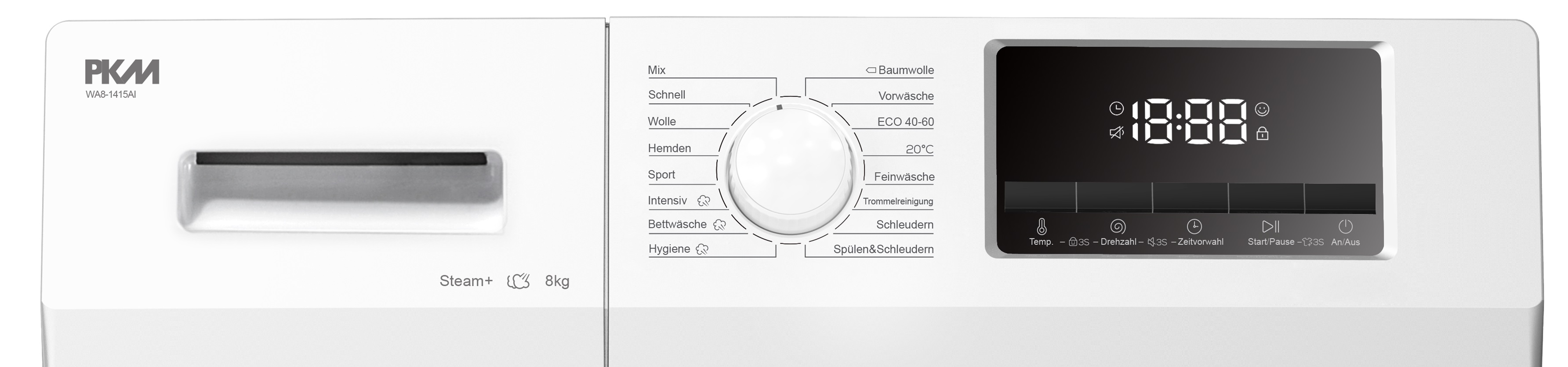 PKM | Waschmaschine WA8-1415AI  8kg/1400Umin  (inkl. Speditionsversand)
