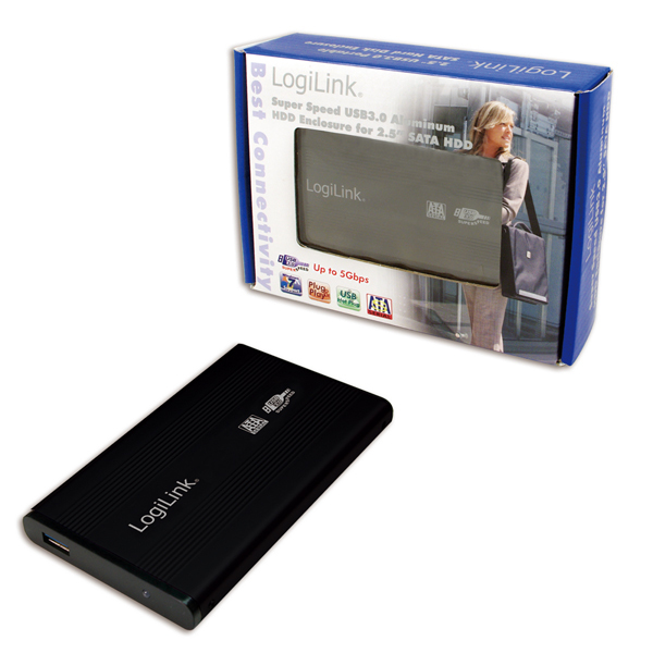 LogiLink Enclosure 2,5 Inch S-SATA HDD USB 3.0 Alu - Speichergehäuse - 2.5" (6.4 cm)