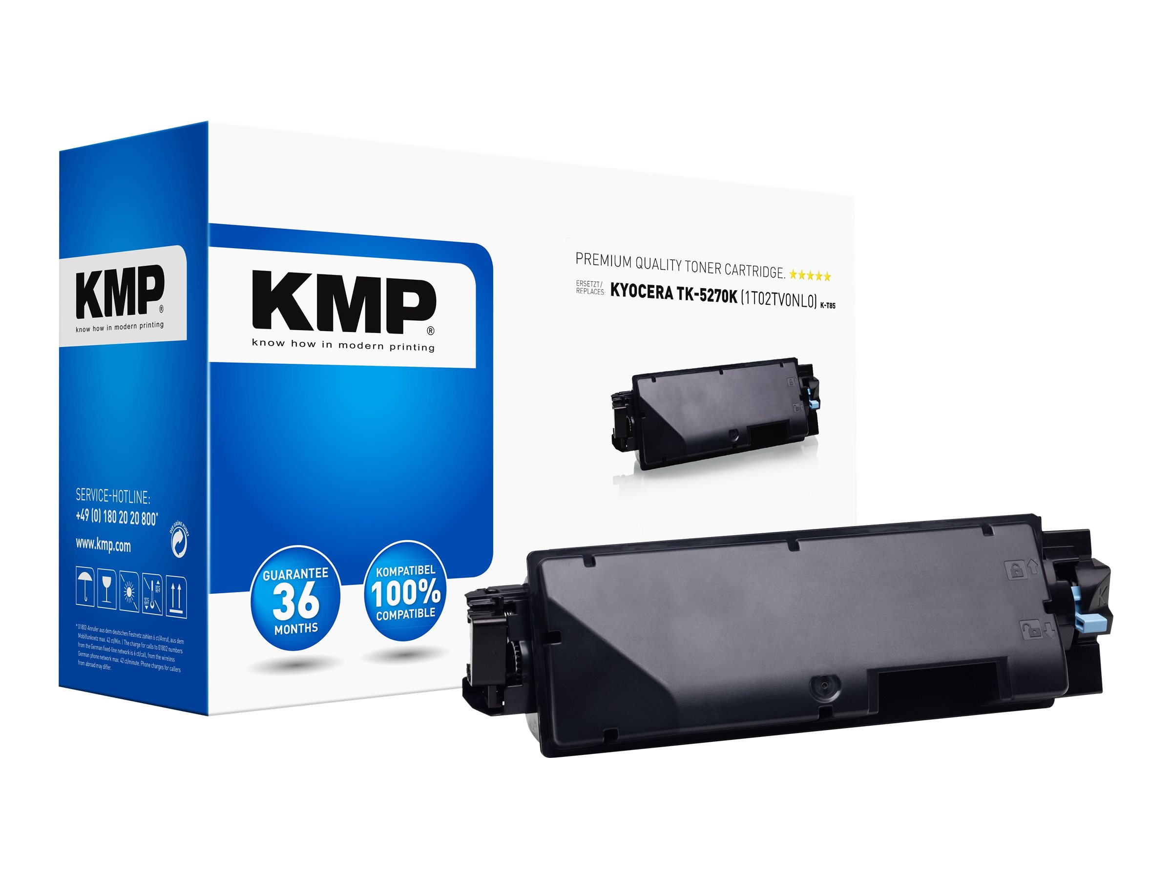 KMP K-T85 - 170 g - Schwarz - kompatibel - Tonerpatrone (Alternative zu: Kyocera TK-5270K)