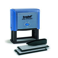 trodat Stempel Printy Typom/SB Himmelblau+Kissen schw 4931