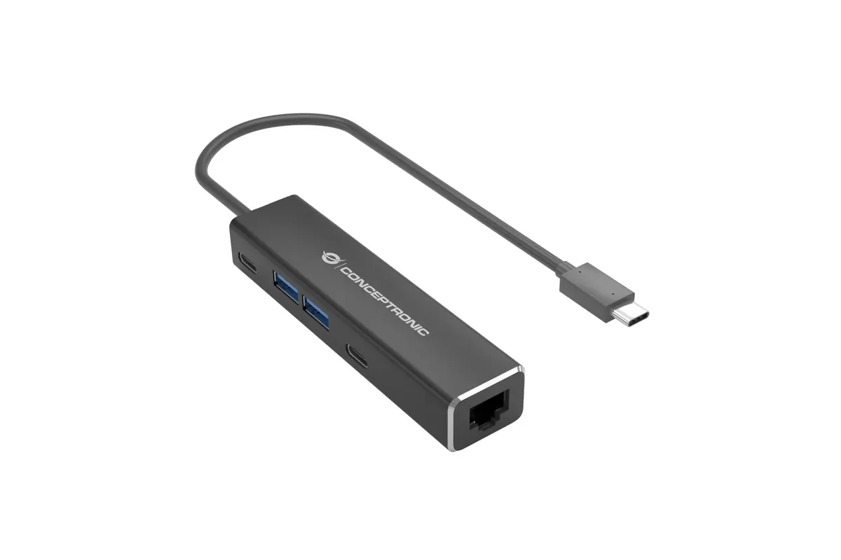 USB-C Multiport-Adapter | 2.5 Gigabit LAN | 2x USB-C | USB-A | 5 Gbit/s | Schwarz
