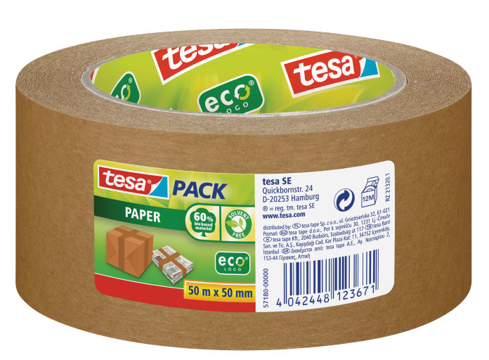 Tesa - Packband - Papier - Eco - Braun - Verpackungsklebeband