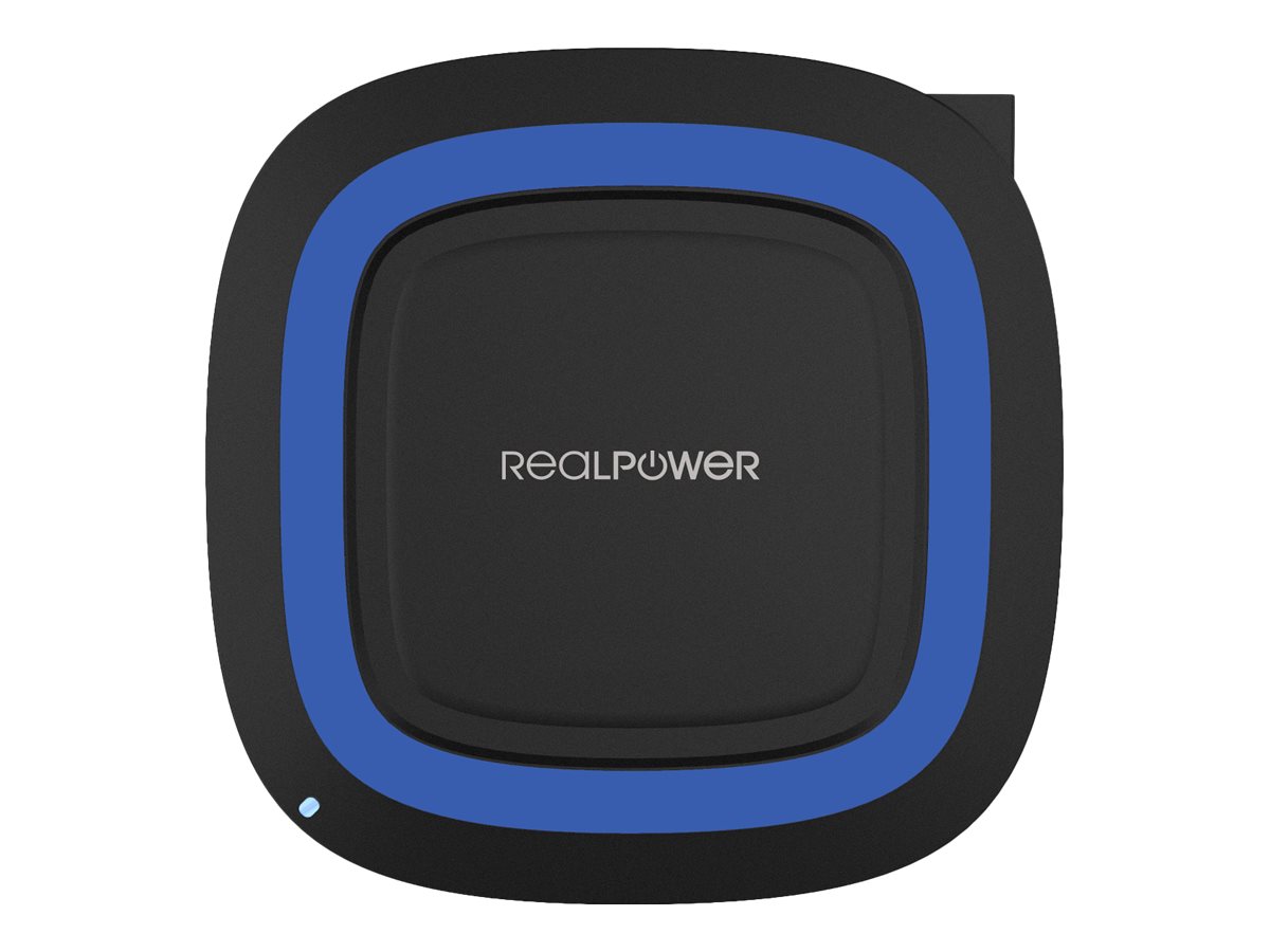 Ultron Realpower | FreeCharge-10 | Kabelloses Ladegerät + AC-Netzteil | schwarz, blau