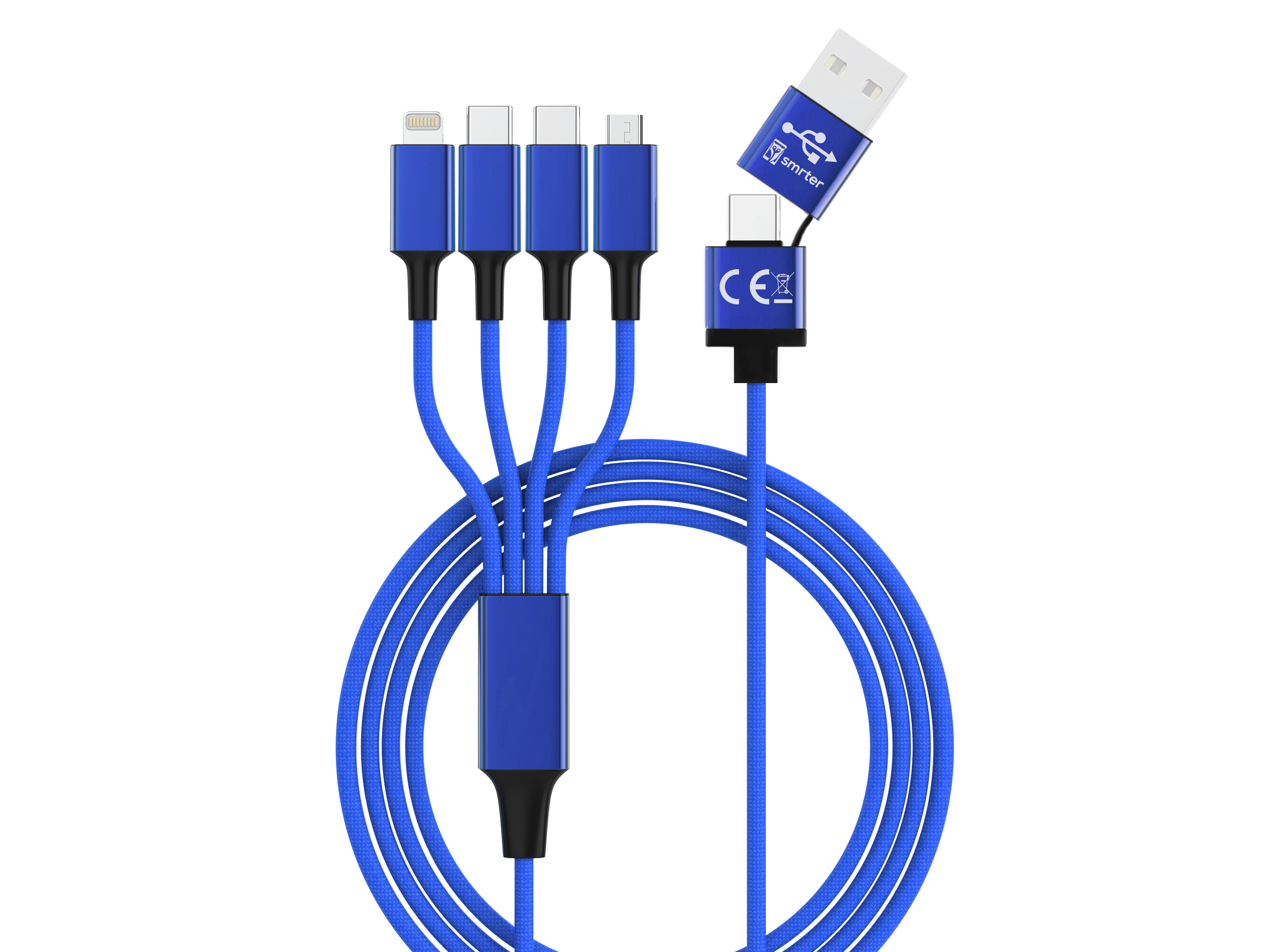 Hydra ELITE 6in1 Nylon-Ladekabel Typ USB-C, navyblue retail