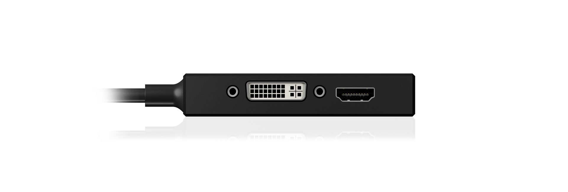 ICY BOX | DisplayPort™ zu HDMI / DVI-D / VGA Grafikadapter | black