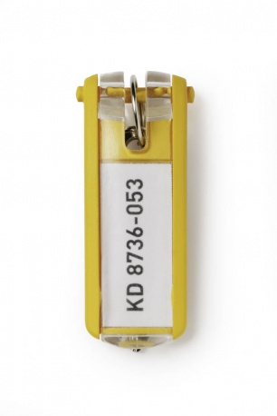 Schlüsselanhänger Key Clip – 6 Stück – gelb