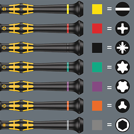 Wera | Kraftform Elektroniker Schraubendrehersatz +Rack 6tlg