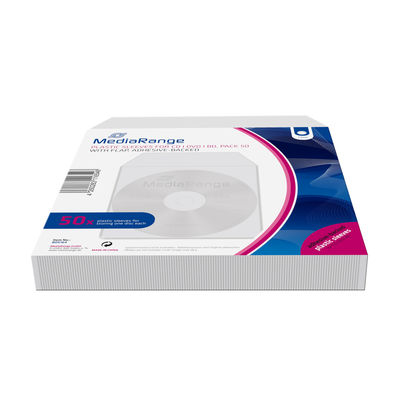 MEDIARANGE CD Hüllen - 124 mm - 124 mm - Brief - Transparent - Kunststoff - 50 Stk.