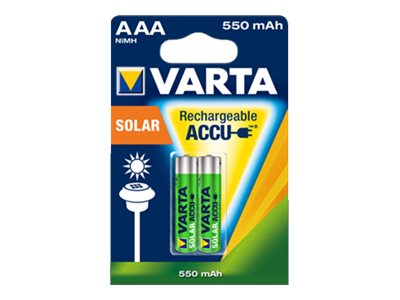 Varta Solar - Batterie 2 x AAA - NiMH - (wiederaufladbar)