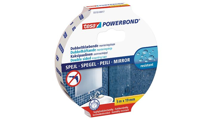 Tesa Powerbond MIRROR - Montageband - Transparent - 5 m - Indoor - 19 mm