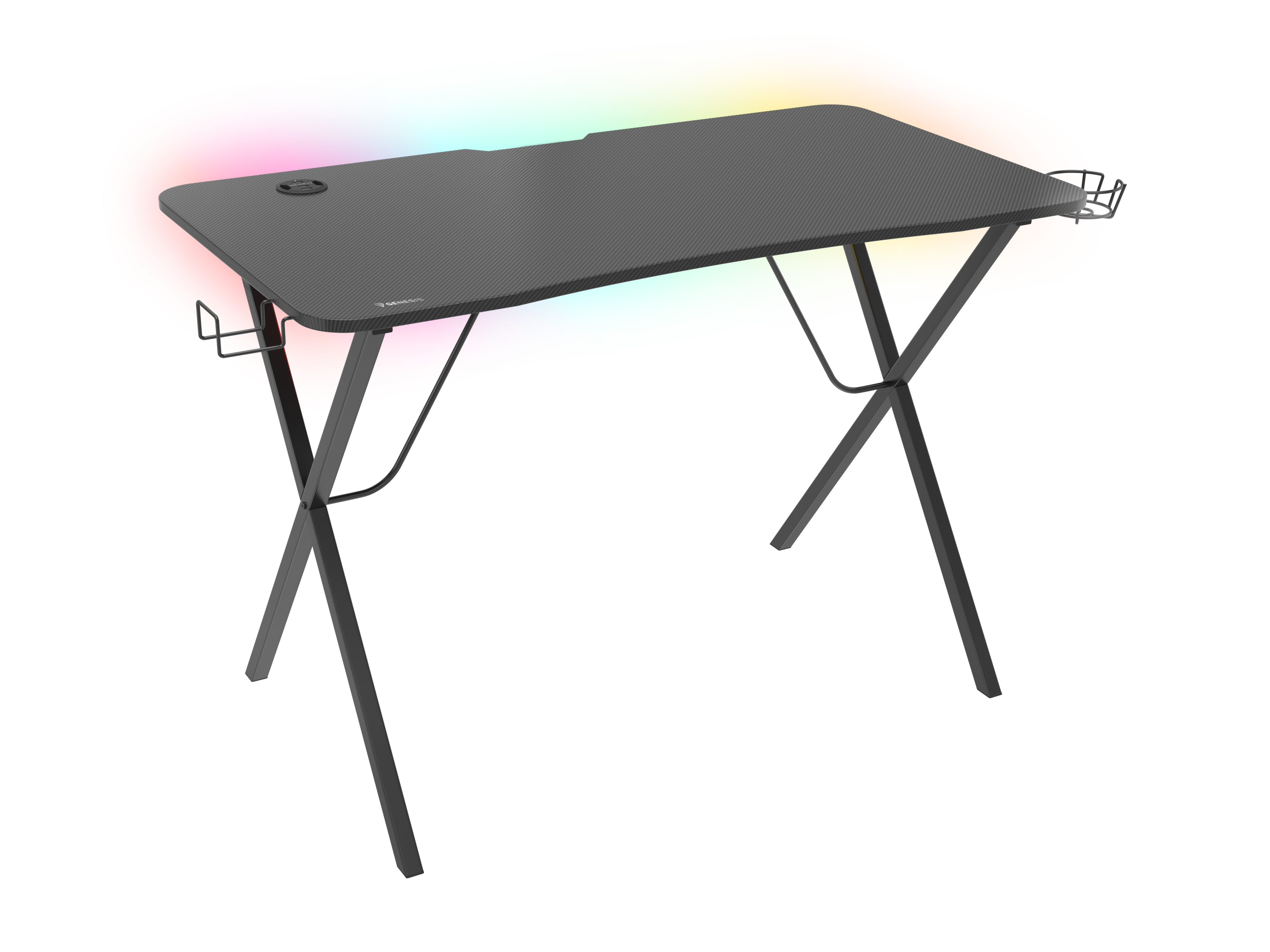 Genesis Gaming Tisch HOLM 200 RGB schwarz (113cm x 75cm)