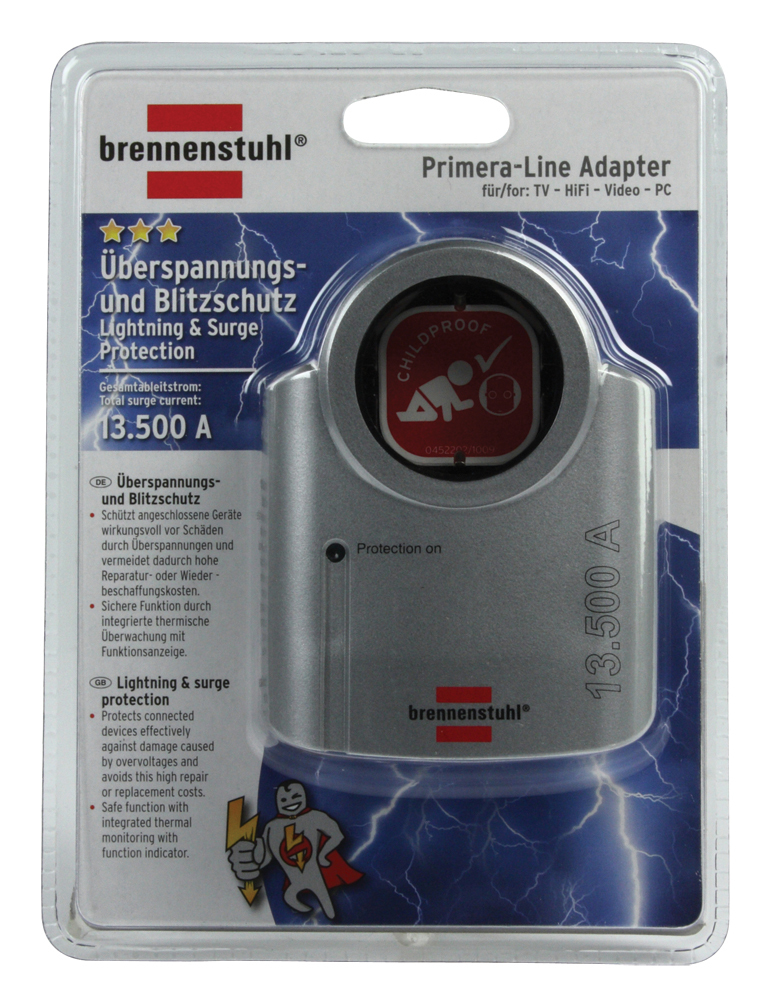 Brennenstuhl | Adapter Überspannungsschutz | Primera-Line 13.5kA