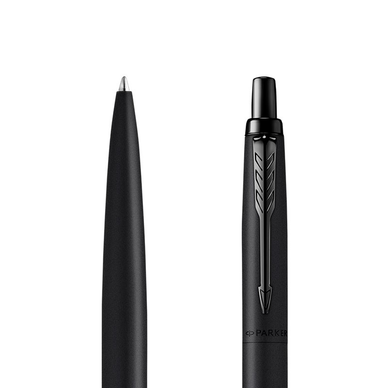 Parker | Jotter XL Monochrom Premium Schwarz PVD Kugelschreiber | Strichstärke M | Schreibfarbe Blau | in Geschenkbox