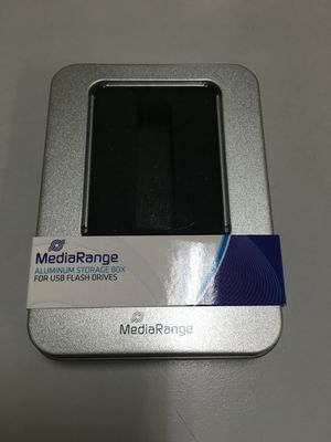 MEDIARANGE BOX901 - Aufbewahrungsbox - Silber - Rechteckig - Aluminium - Kunststoff - Einfarbig - Universal