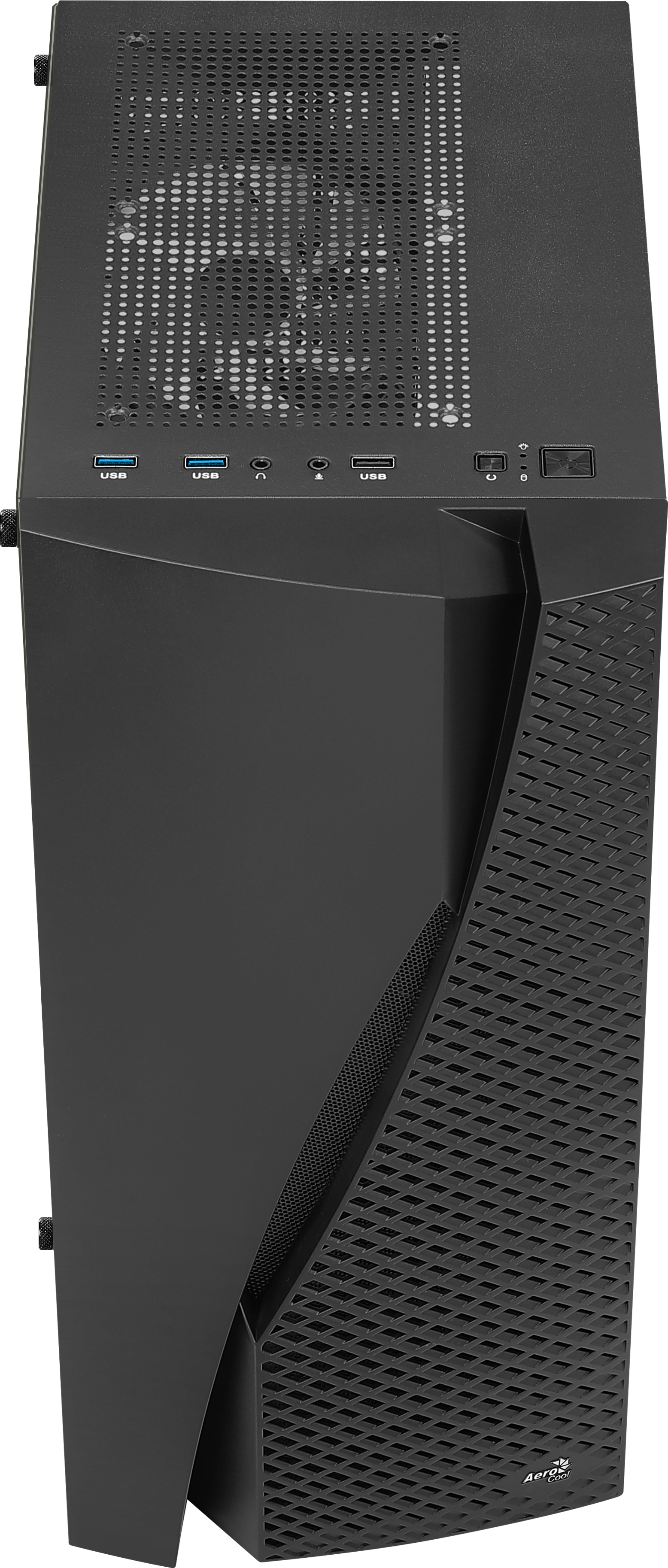 AeroCool Wave ARGB - Schwarz - Glasfenster