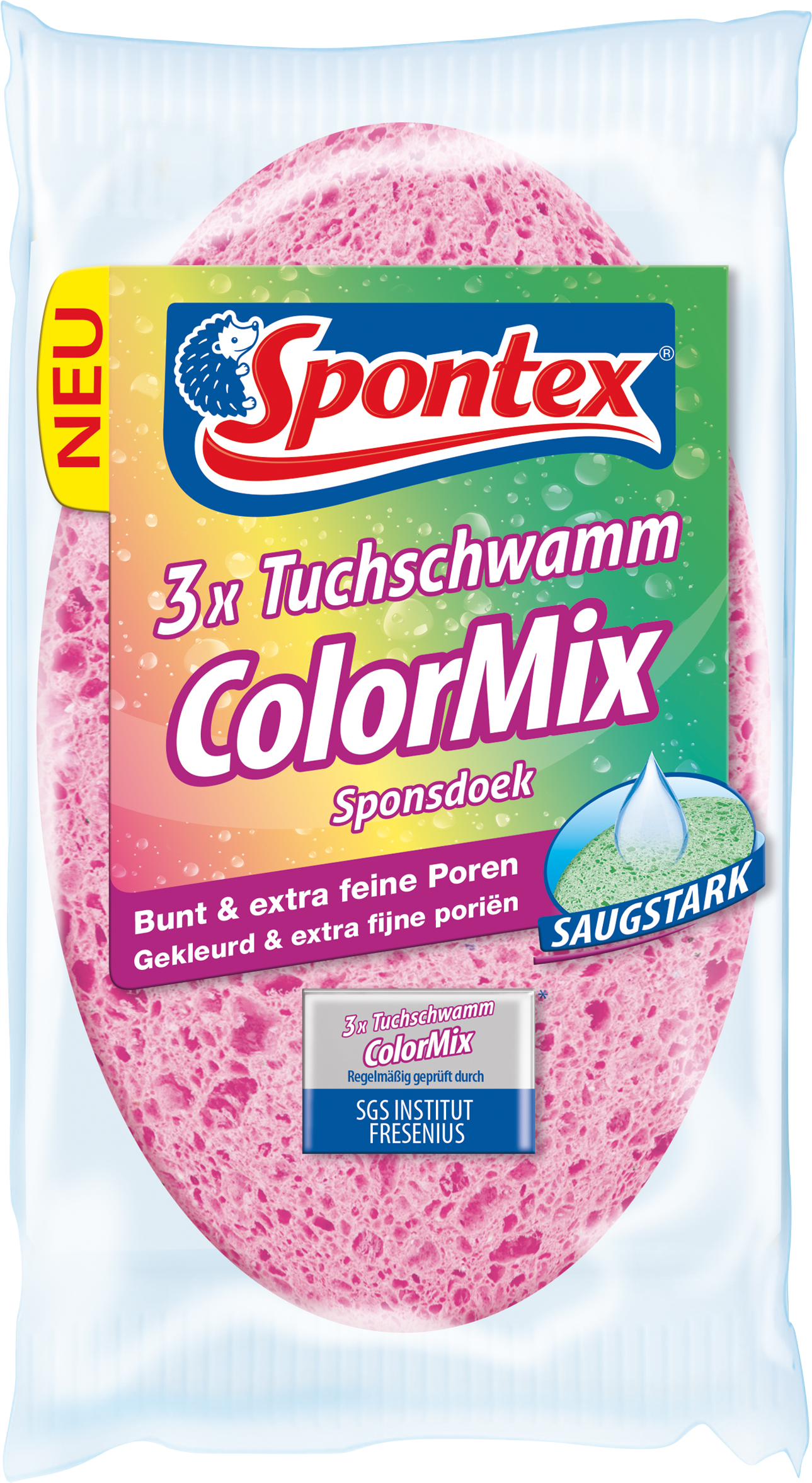 Spontex | Tuchschwamm | Color Mix | 3er Pack
