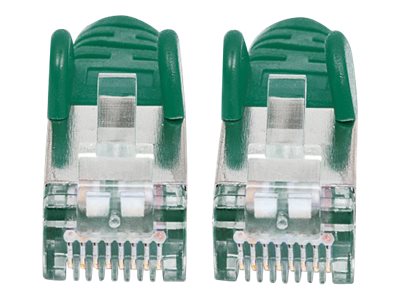 Intellinet Network Patch Cable, Cat7 Cable/Cat6A Plugs, 1m, Green, Copper, S/FTP, LSOH / LSZH, PVC, RJ45, Gold Plated Contacts, Snagless, Booted, Polybag - Patch-Kabel - RJ-45 (M)