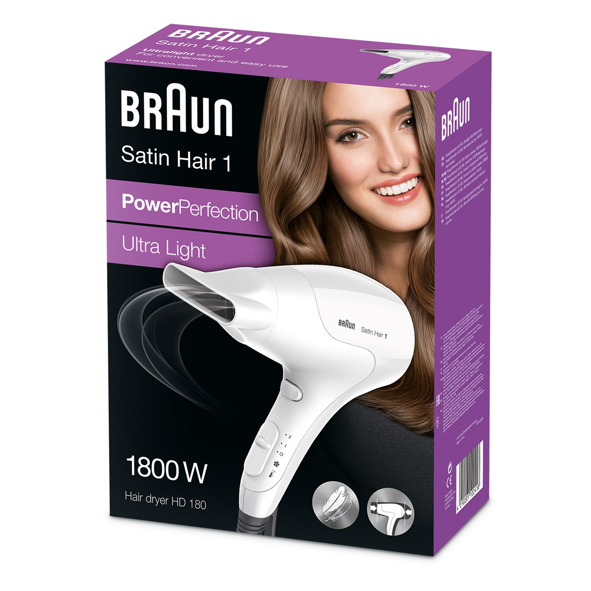 Braun | Haartrockner Satin Hair 1 PowerPerfection | 1800 Watt