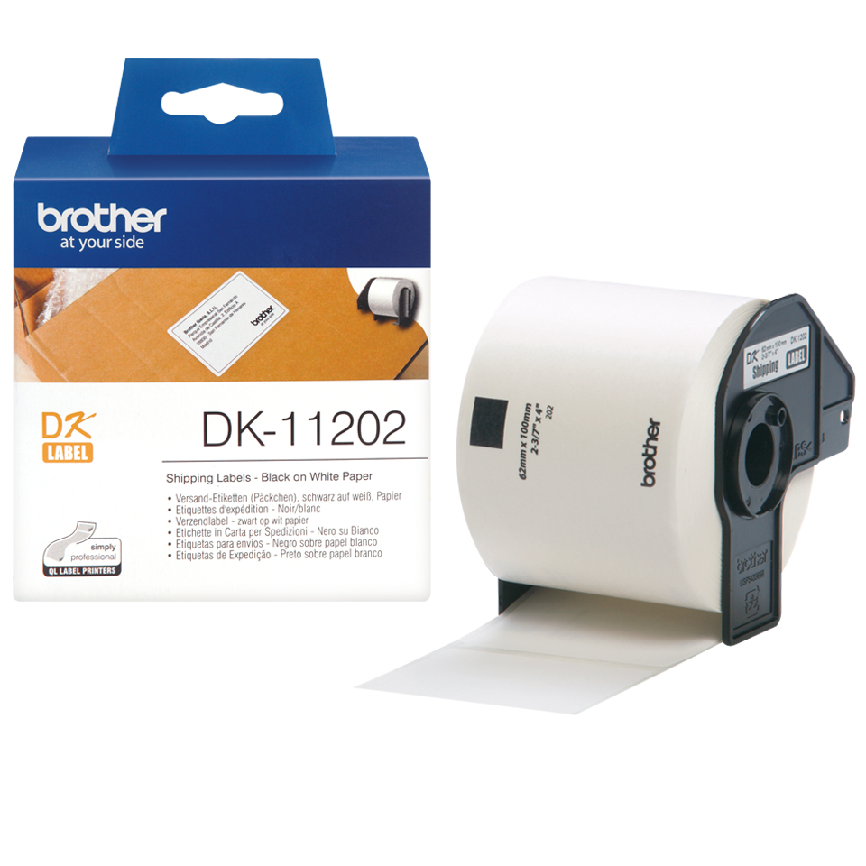 Brother DK-11202 - Schwarz auf Weiß - 62 x 100 mm 300 Etikett(en) (1 Rolle(n)