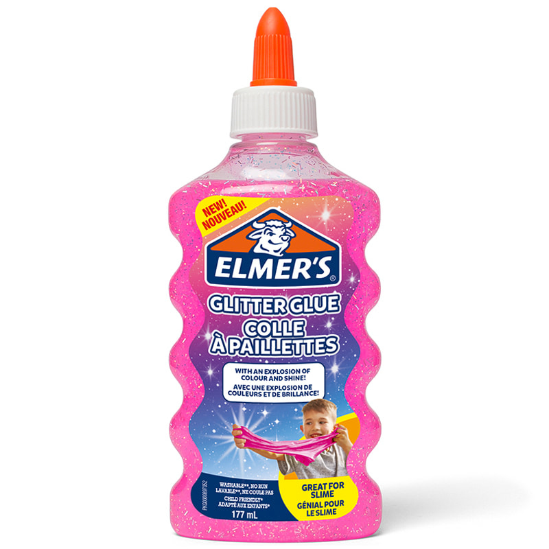 Elmer's | Glitzerkleber Pink 177 ml| Klebstoff-Farbe: Pink