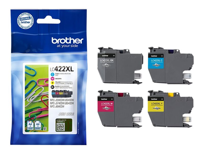 Brother LC422XL Multipack - 4er-Pack - Hohe Ergiebigkeit