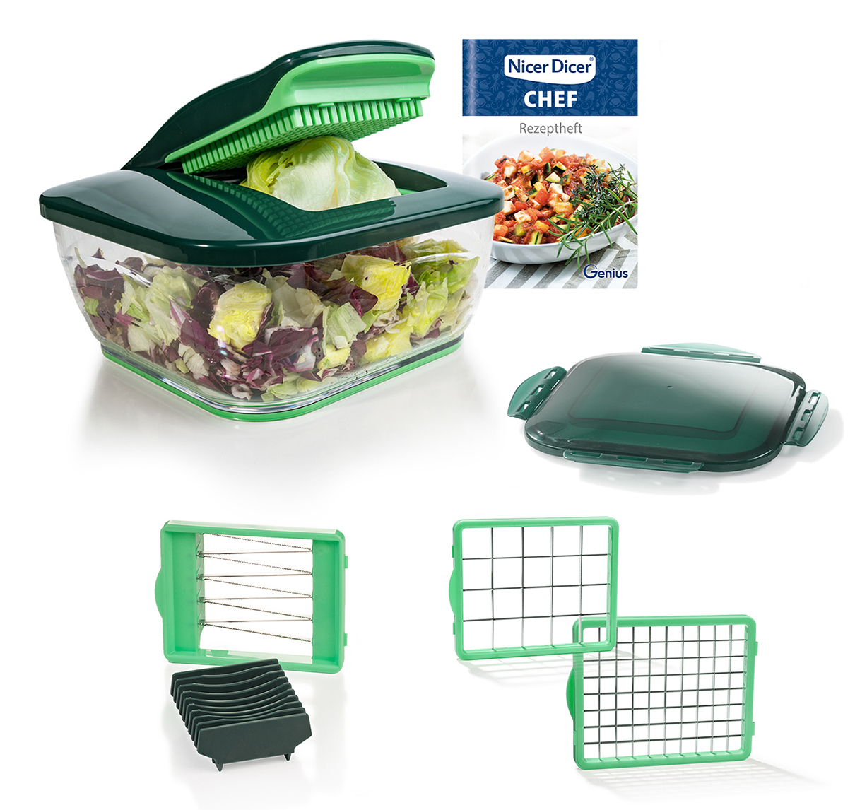 Nicer Dicer Chef Set 9-tlg. grün