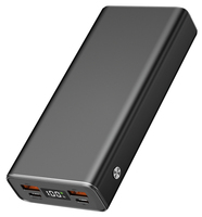 Powerbank 20000mAh 2x USB-A 1x USB-C fast charging ALU