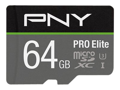 PNY PRO Elite - Flash-Speicherkarte (microSDXC-an-SD-Adapter inbegriffen)