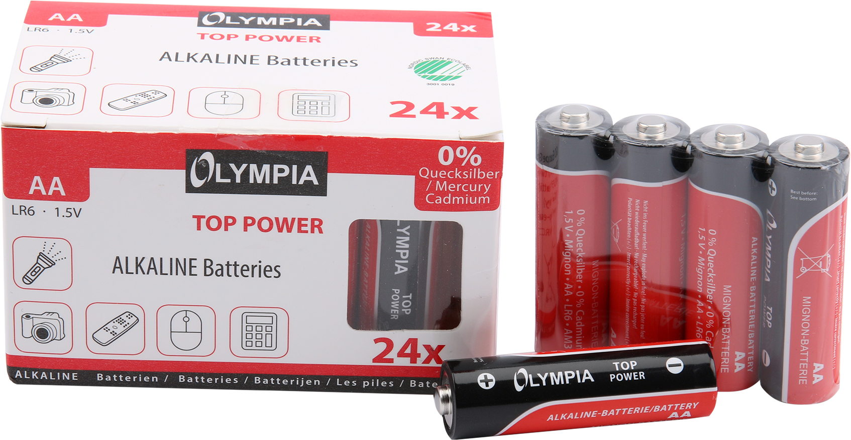 Olympia Alkaline Batterien AA 24er Pack - Batterie - Batterie