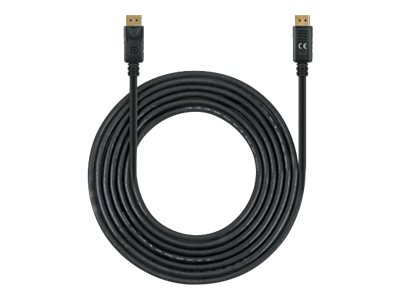 IC Intracom Manhattan DisplayPort 1.4 Cable, 8K@60hz, 3m, PVC Cable, Male to Male, Equivalent to Startech DP14MM3M, With Latches, Fully Shielded, Black, Lifetime Warranty, Polybag - DisplayPort-Kabel - DisplayPort (M)