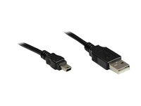 USB2.0 Kabel A-Mini B5pol. schw. 1,8m