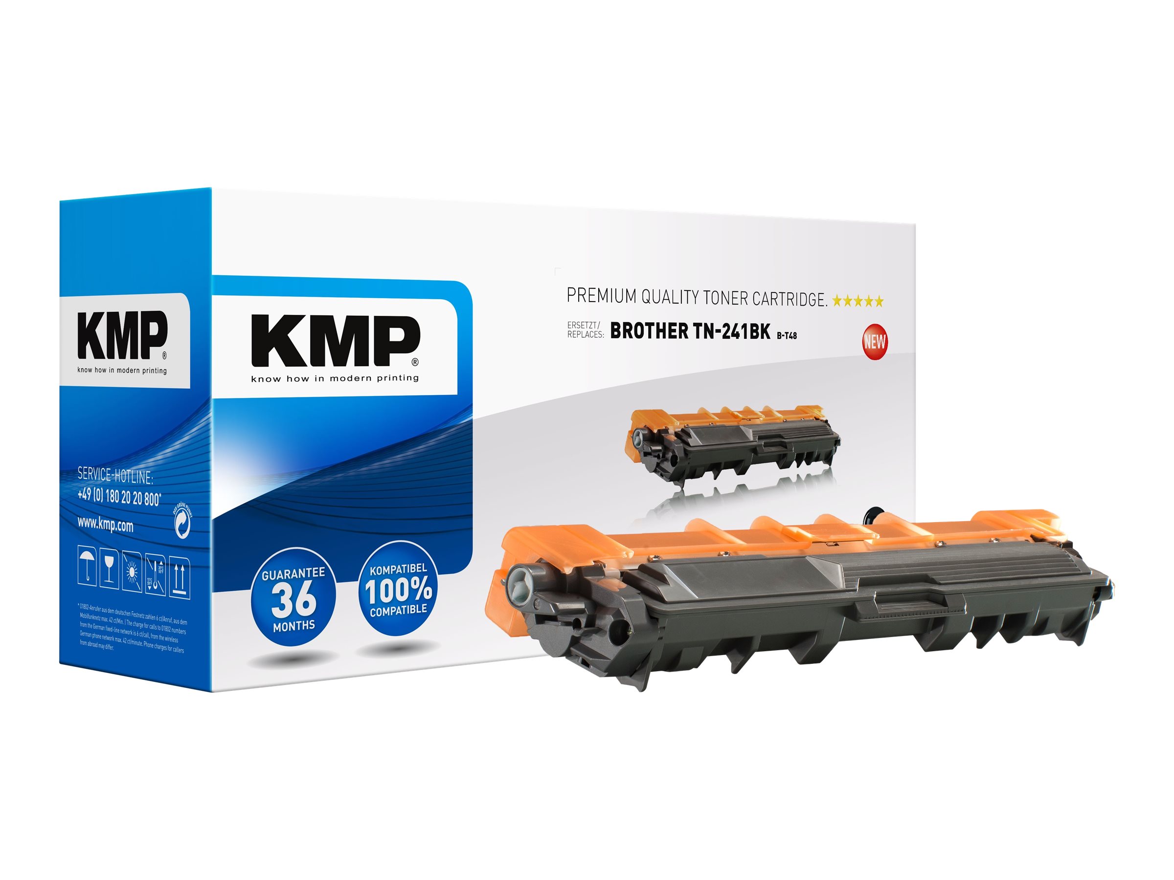 KMP Toner Brother TN-241BK/TN241BK black 2500 S. B-T48 remanufactured