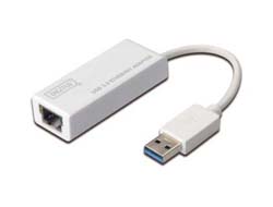 DIGITUS | Adapter USB3.0 -> RJ45 Gigabit Ethernet weiß