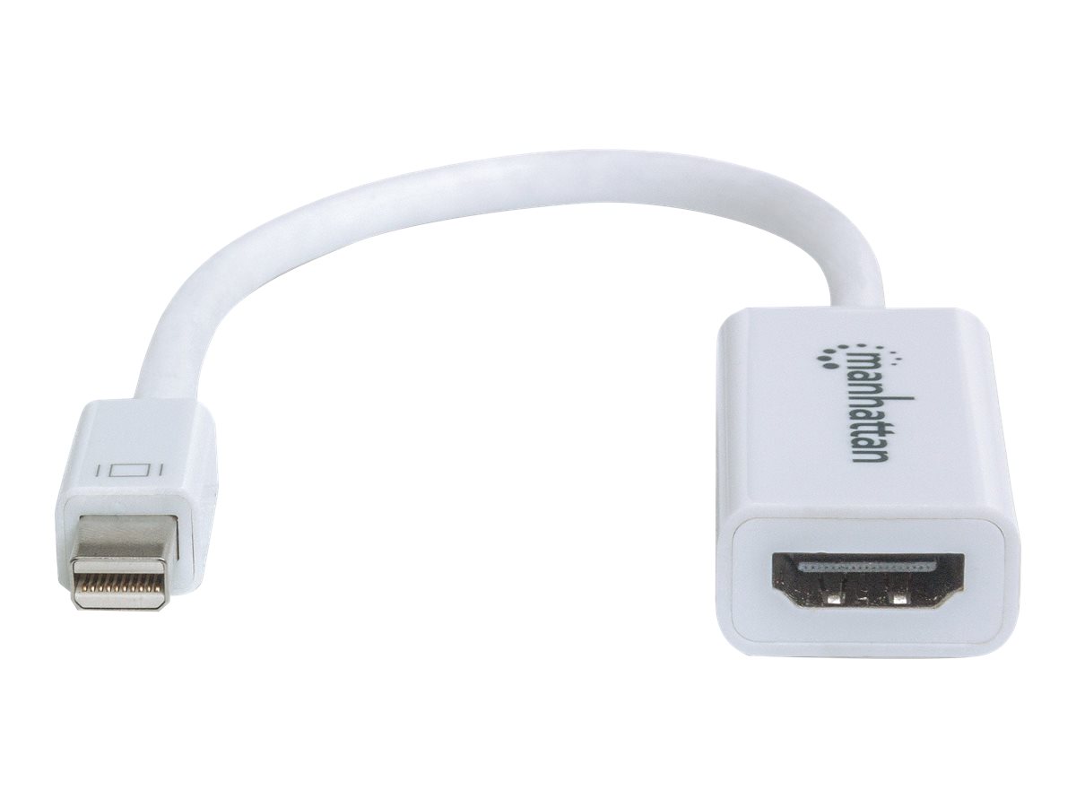 Manhattan Passiver Mini-DisplayPort auf HDMI-Adapter, Mini DisplayPort-Stecker auf HDMI-Buchse, passiv, Blister-Verpackung — ideal for Mac-Computer - Video- / Audio-Adapter - Mini DisplayPort (M)