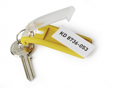 DURABLE | Schlüsselanhänger Key Clip 6 Stück gelb