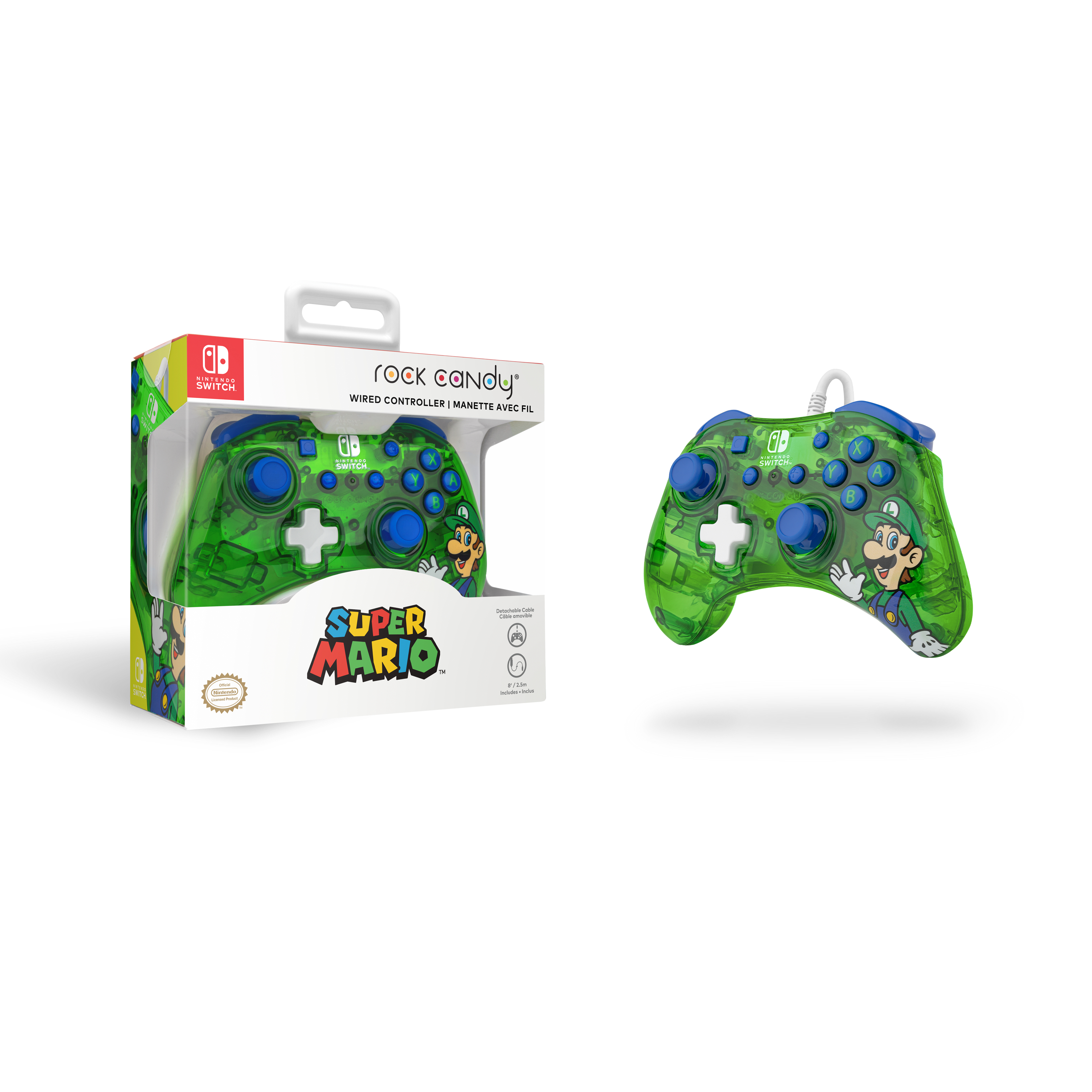 PDP | Controller Rock Candy Luigi Lime | Switch