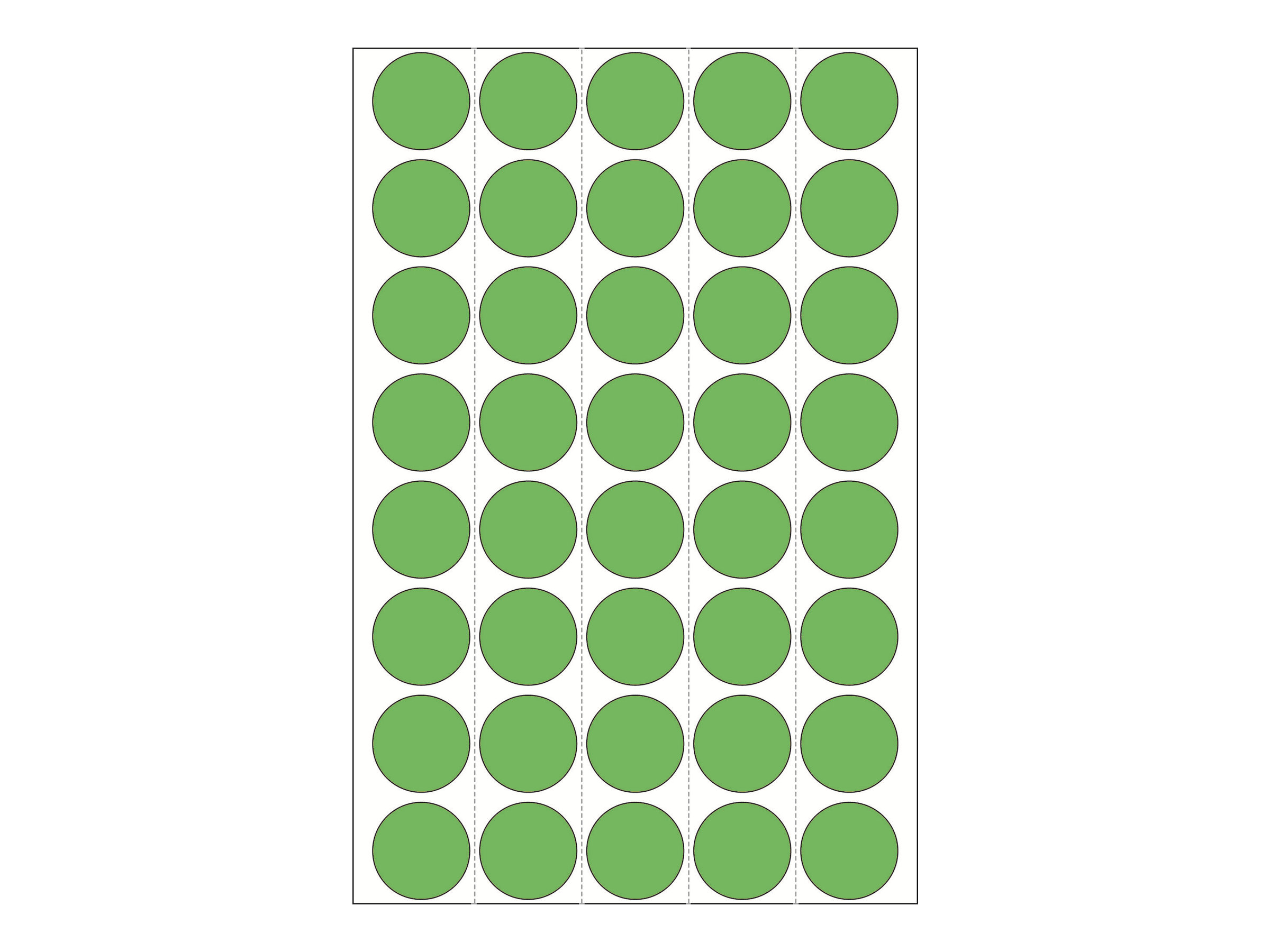 HERMA Papier - permanenter Klebstoff - grün - 19 mm rund 1280 Etikett(en) (32 Bogen x 40)