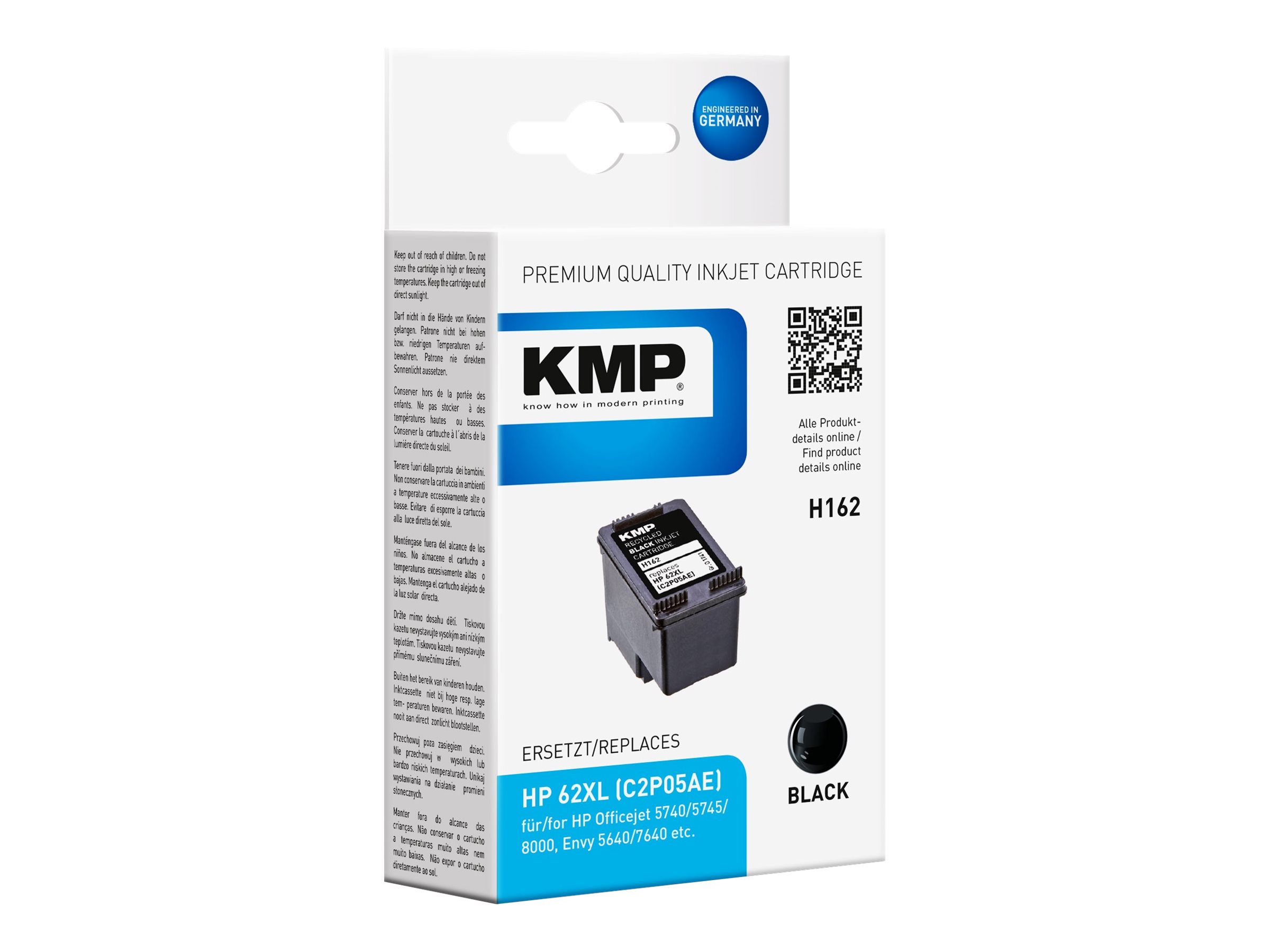 KMP H162 - 12 ml - Schwarz - kompatibel - Tintenpatrone