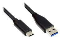USB3.0 Kabel A-USB-C schwarz 0,5m