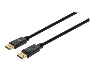 IC Intracom Manhattan DisplayPort 1.4 Cable, 8K@60hz, 3m, PVC Cable, Male to Male, Equivalent to Startech DP14MM3M, With Latches, Fully Shielded, Black, Lifetime Warranty, Polybag - DisplayPort-Kabel - DisplayPort (M)