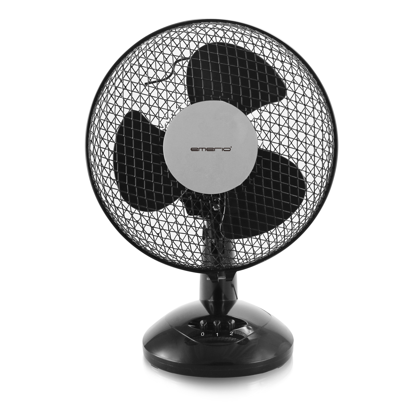 Emerio Tisch-Ventilator,23cm,2 Geschw.,3 Blätter, schwarz