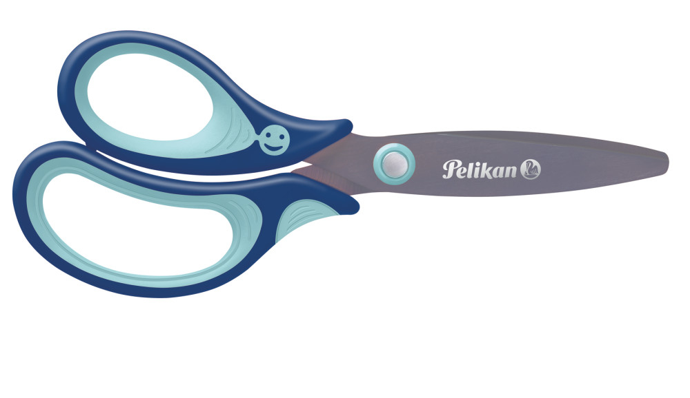 Pelikan | griffix Schulschere SC1BLR blau links rund 1 St. auf Blisterkarte